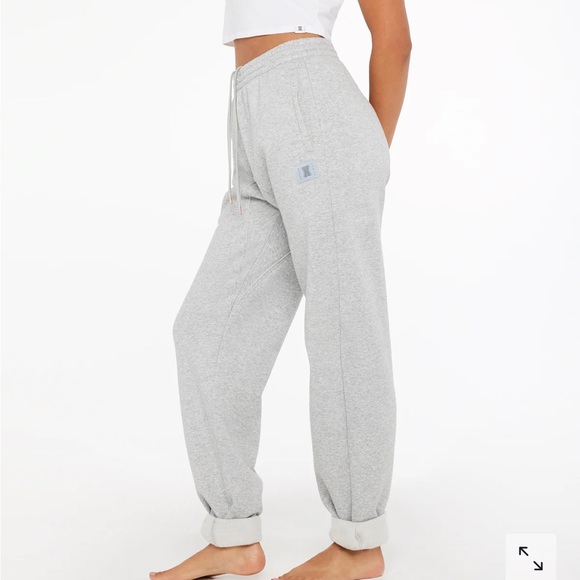 Savage X Fenty Platinum Grey Oversized Xssential Rolled Cuff Jogger Sweatpants - Picture 4 of 16